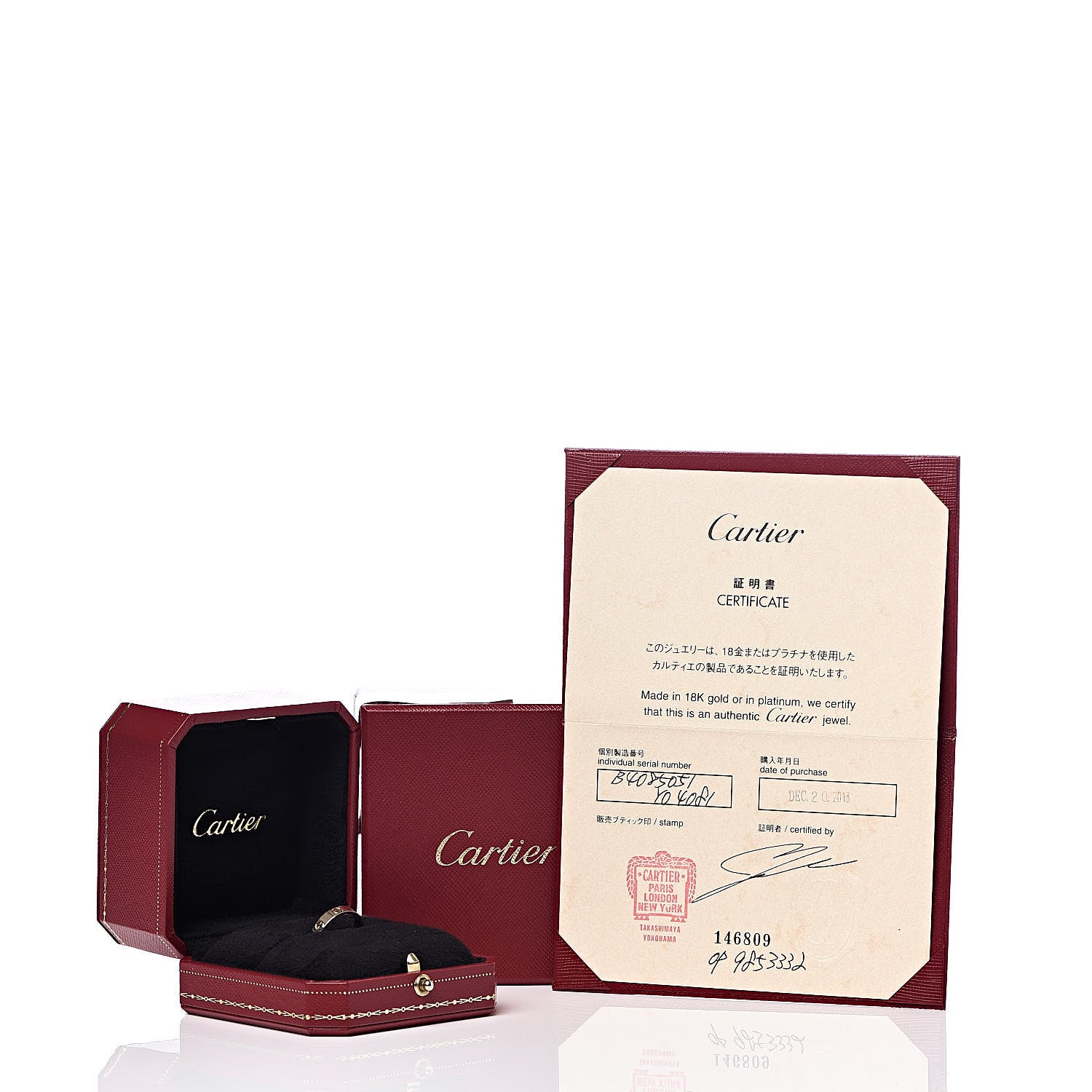 Cartier 18K Yellow Gold 3.5mm LOVE Wedding Band Ring 51 5.75 5 of 5