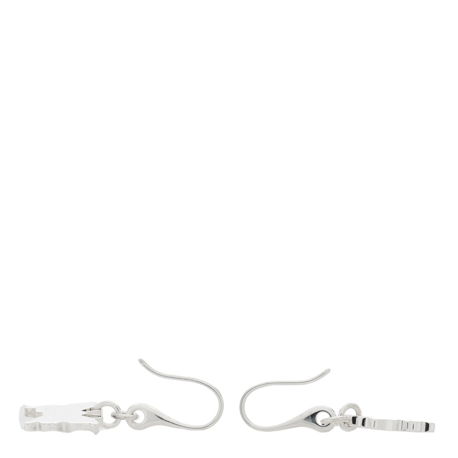 Gucci Sterling Silver Trademark Butterfly Drop Earrings 3 of 4
