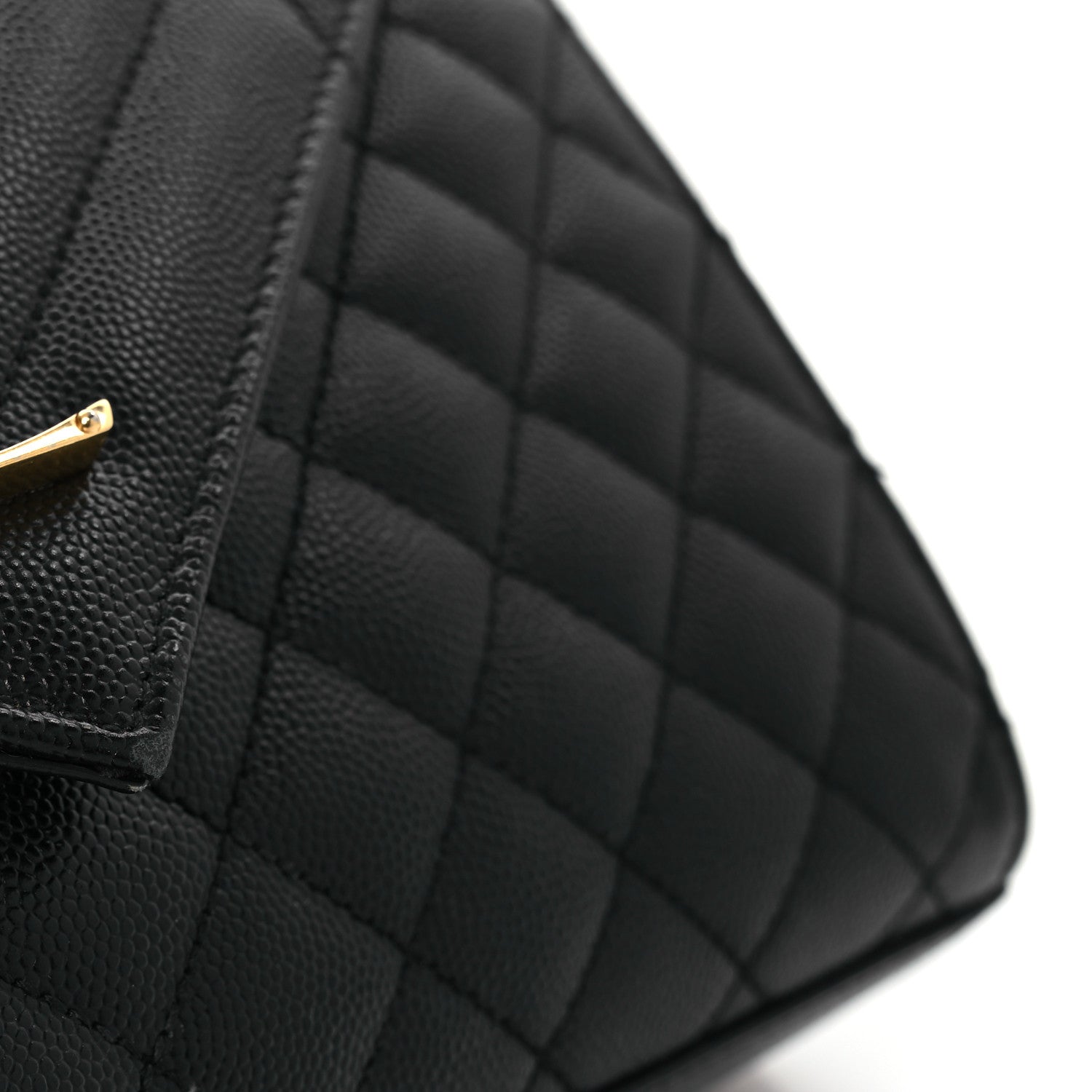 Saint Laurent Grain De Poudre Textured Mixed Matelasse Triquilt Medium Monogram Satchel Black 12 of 12