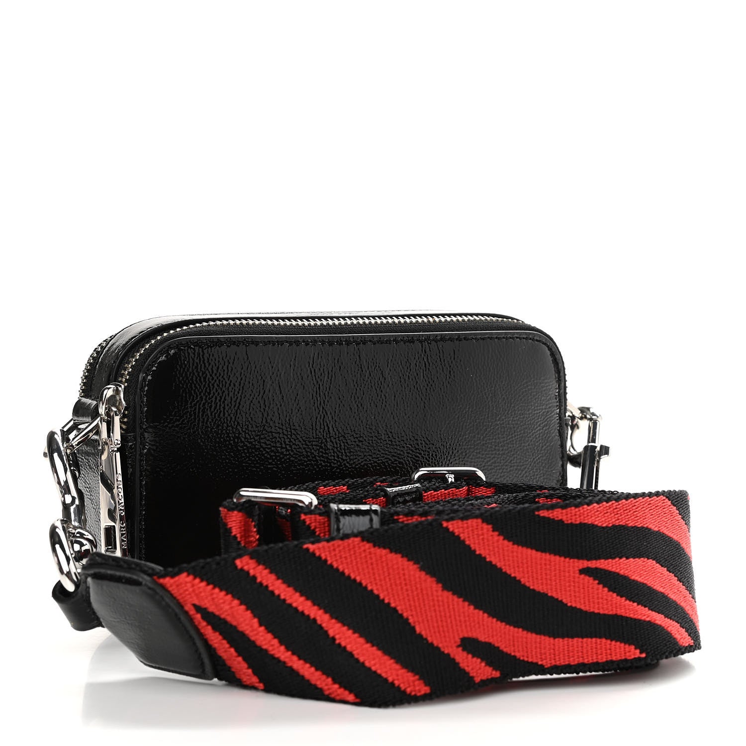 Marc Jacobs Patent Crystal Embellished Snapshot Camera Bag Black 3 of 14