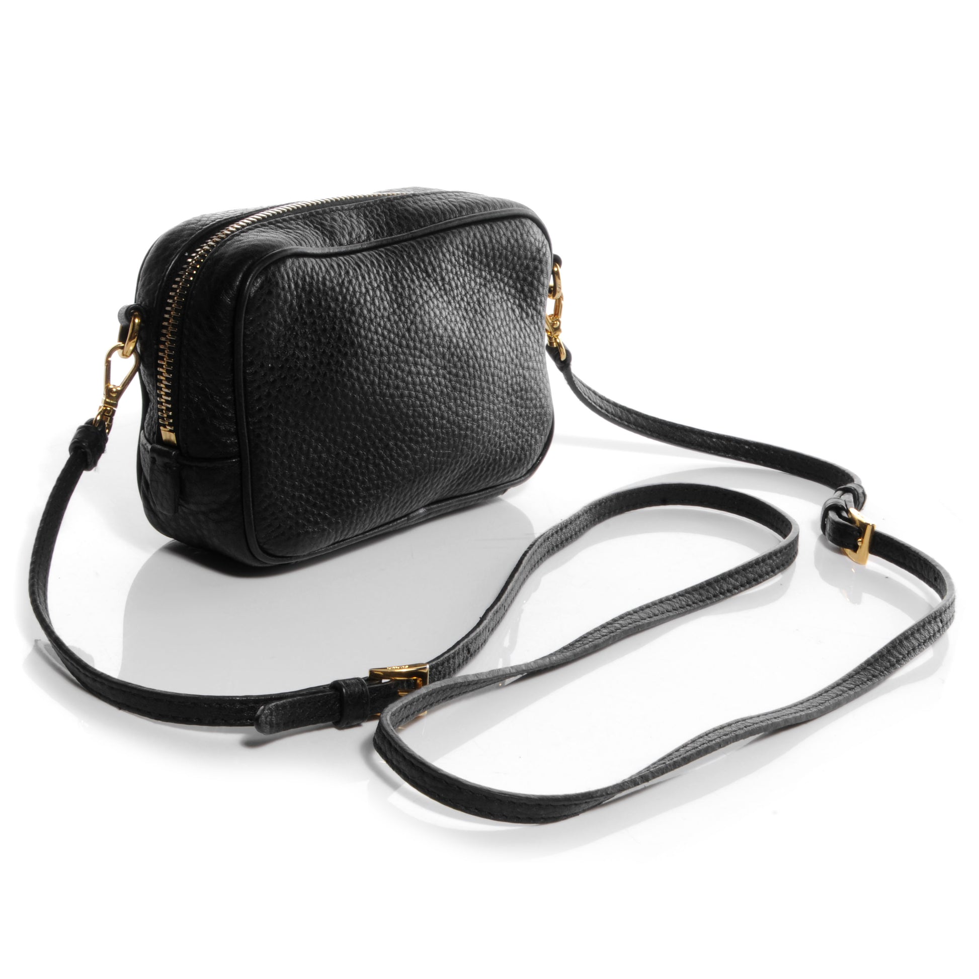 Prada Vitello Daino Mini Camera Crossbody Bag Black 3 of 11