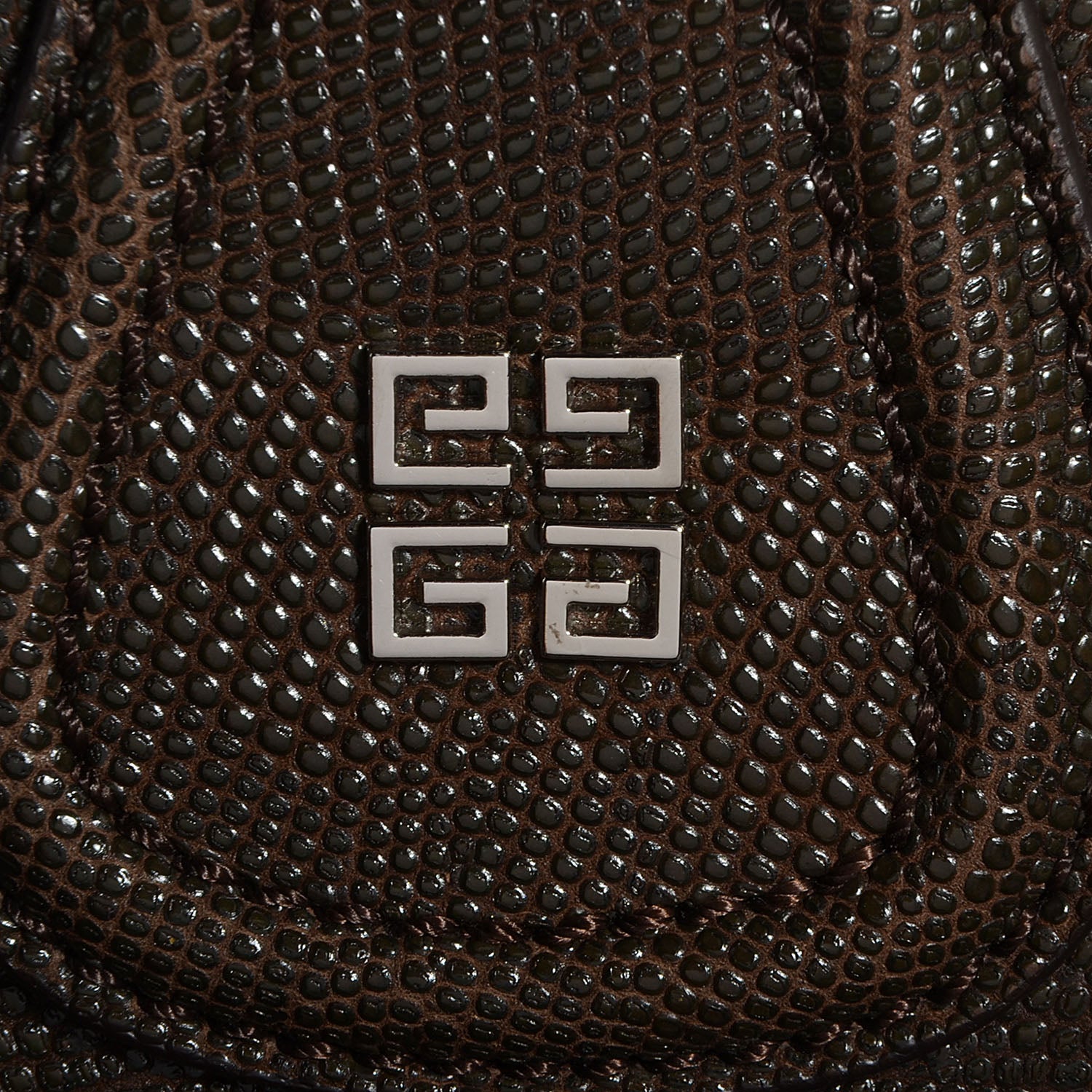 Givenchy Calfskin Lizard Embossed Medium Nightingale Brown 8 of 8