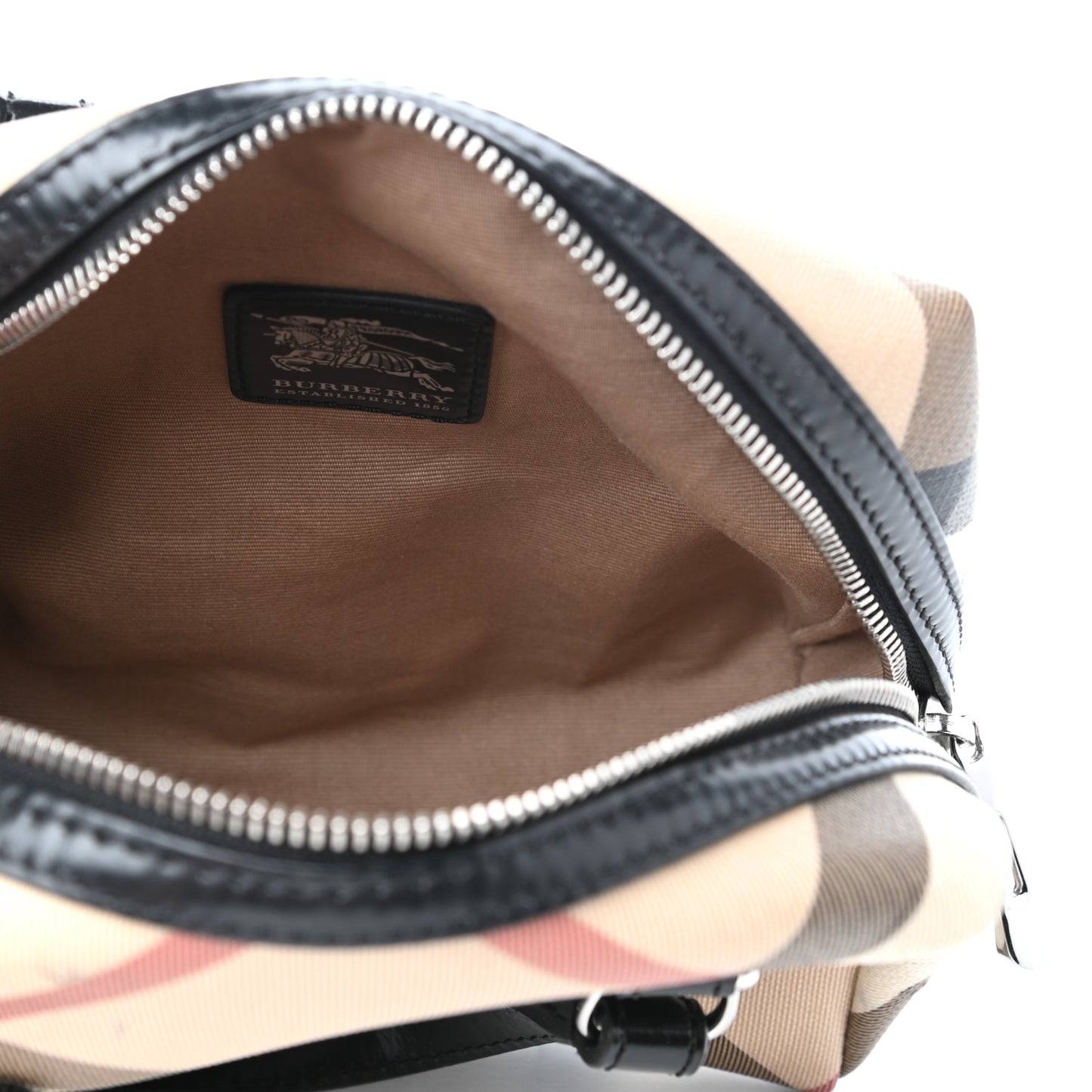 Patent Trim Nova Check Tote Black