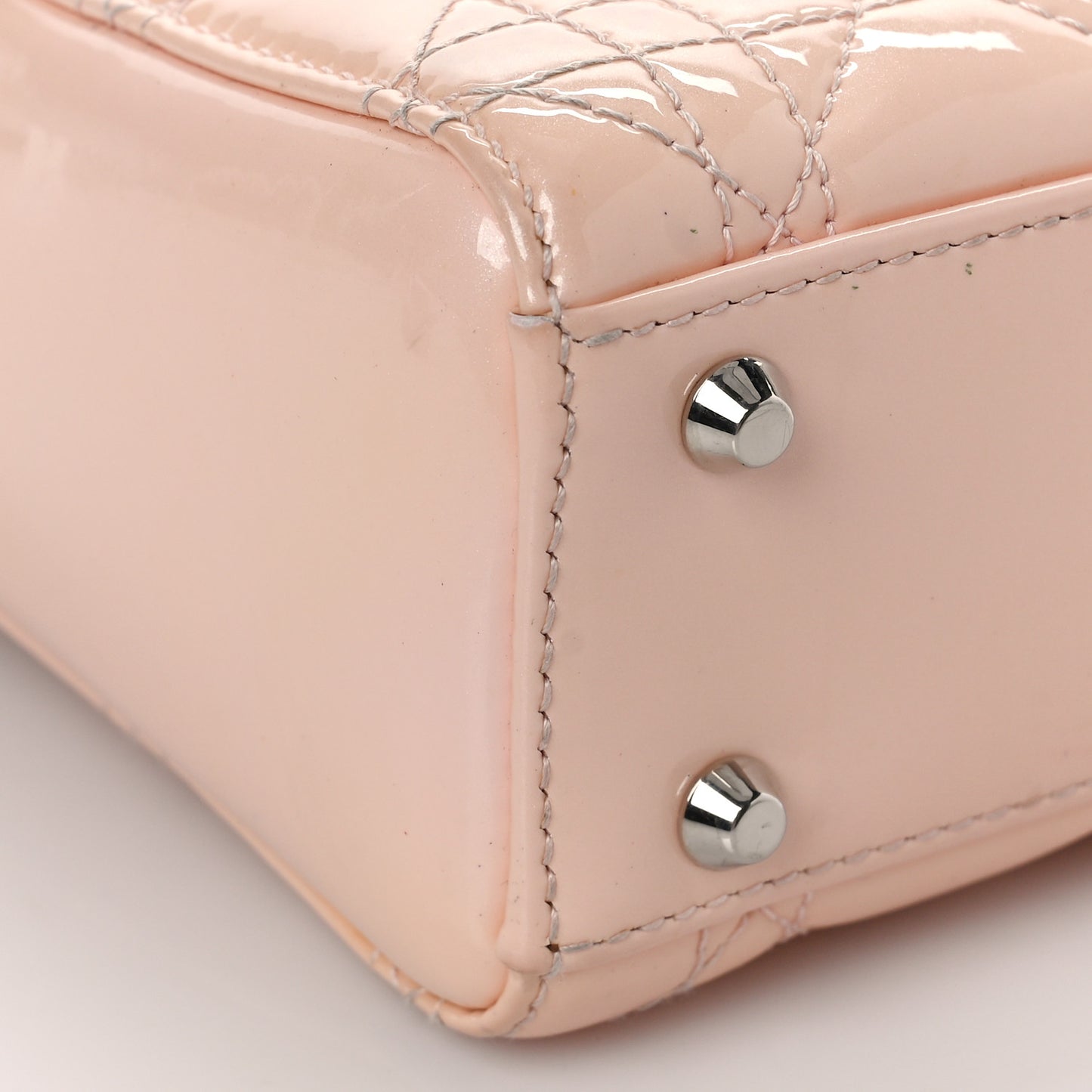 Patent Cannage Mini Lady Dior Pale Pink