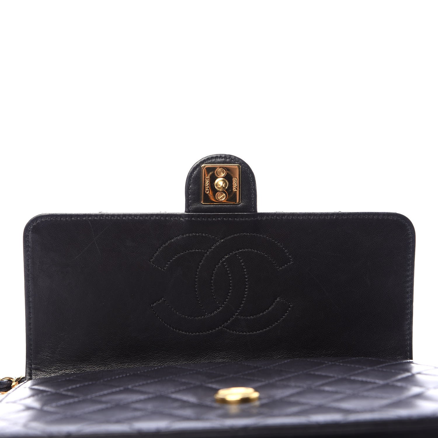 Chanel Lambskin Quilted Small Single Flap Black 12 of 15