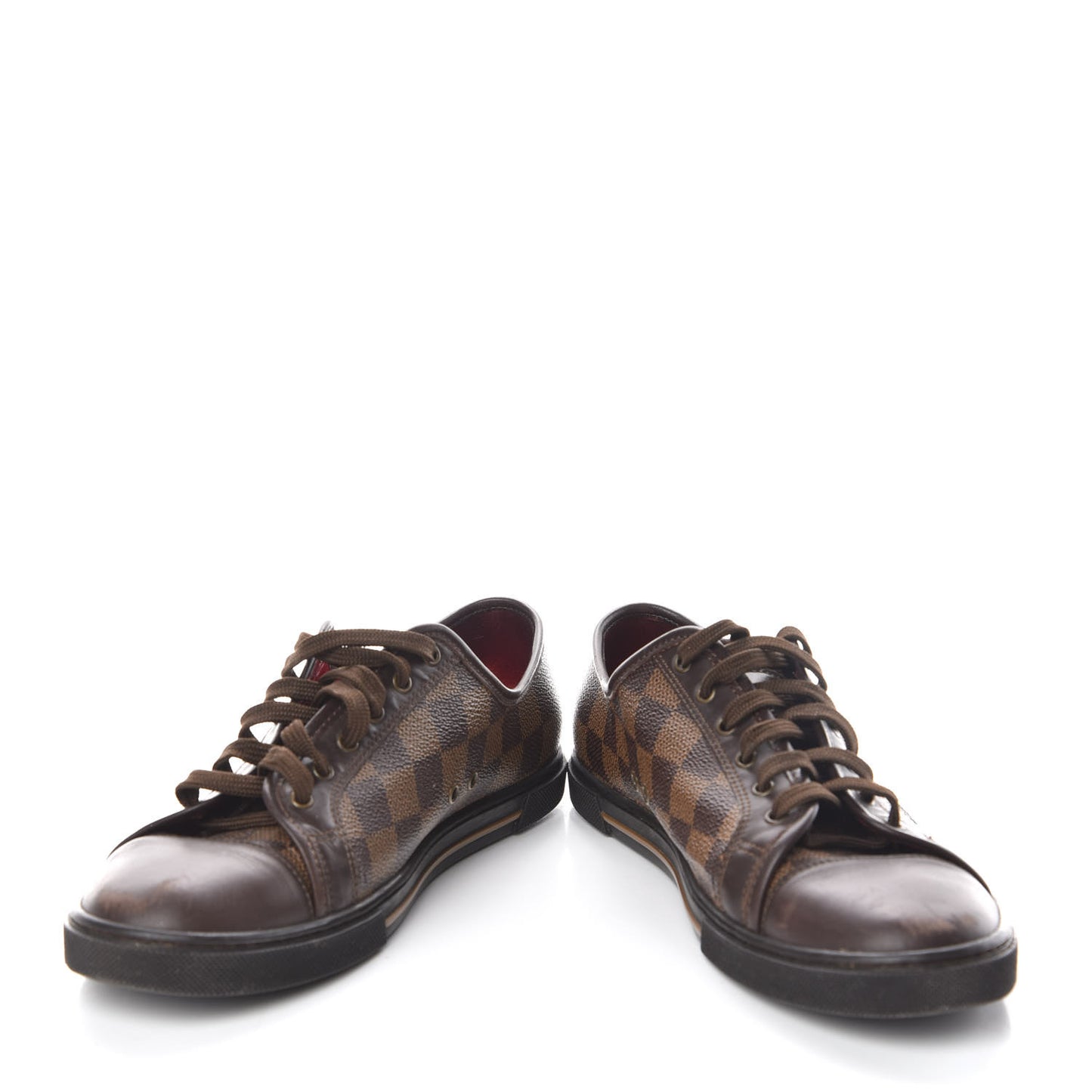 Calfskin Damier Ebene Punchy Sneakers 37.5