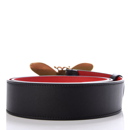 Gucci Calfskin Queen Margaret Bee Belt 95 38 Black 2 of 4