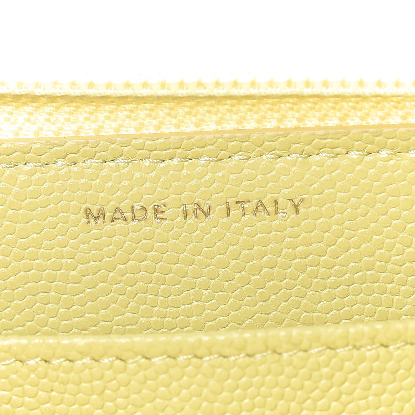 Caviar Large Timeless CC Zip Around Wallet Yellow