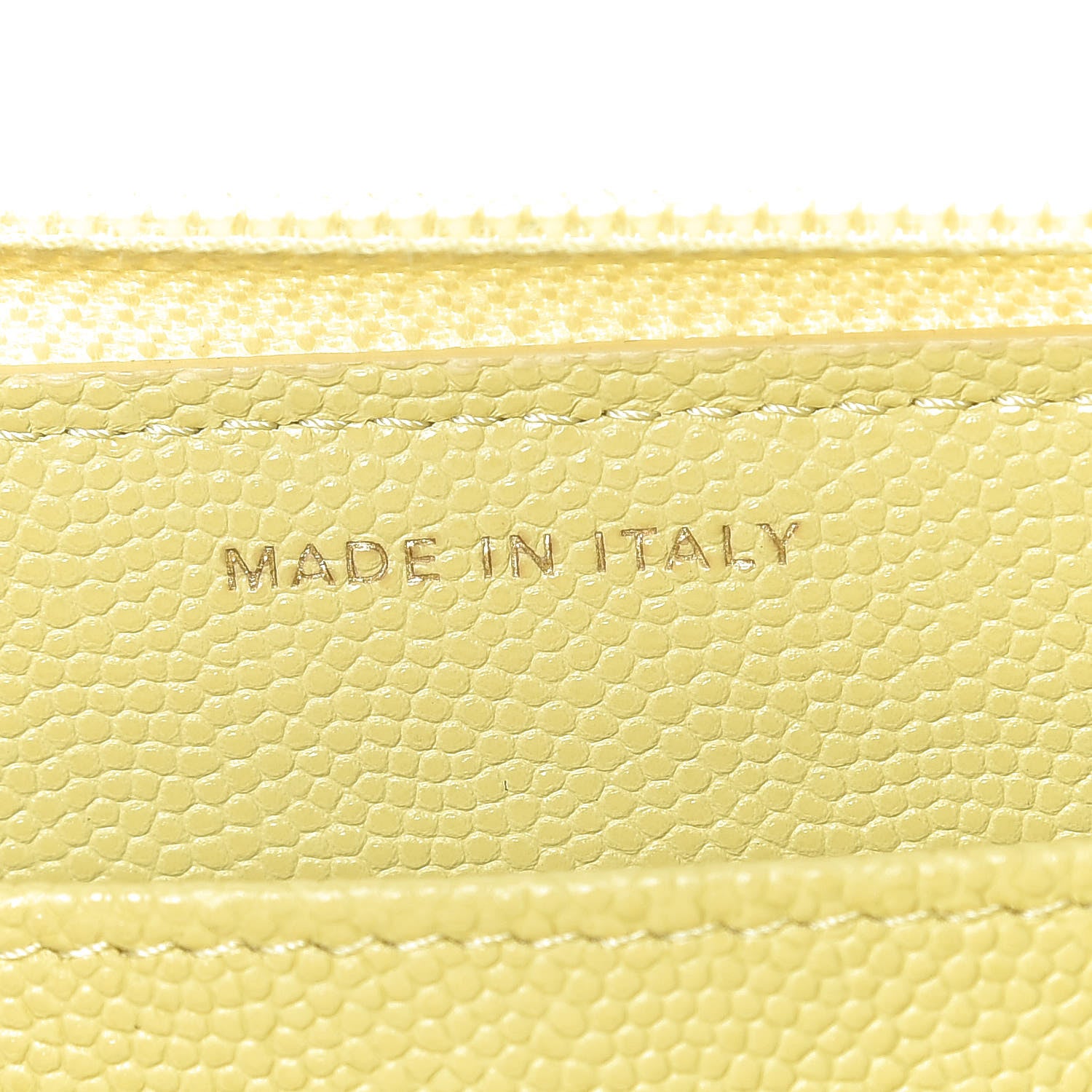 Chanel Caviar Large Timeless CC Zip Around Wallet Yellow 7 of 8