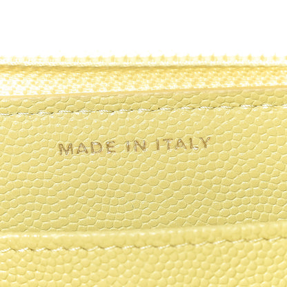 Chanel Caviar Large Timeless CC Zip Around Wallet Yellow 7 of 8