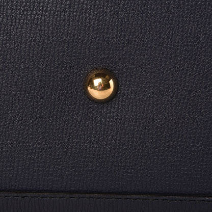 Burberry Grainy Calfskin House Check Large Banner Tote Midnight Blue 12 of 15