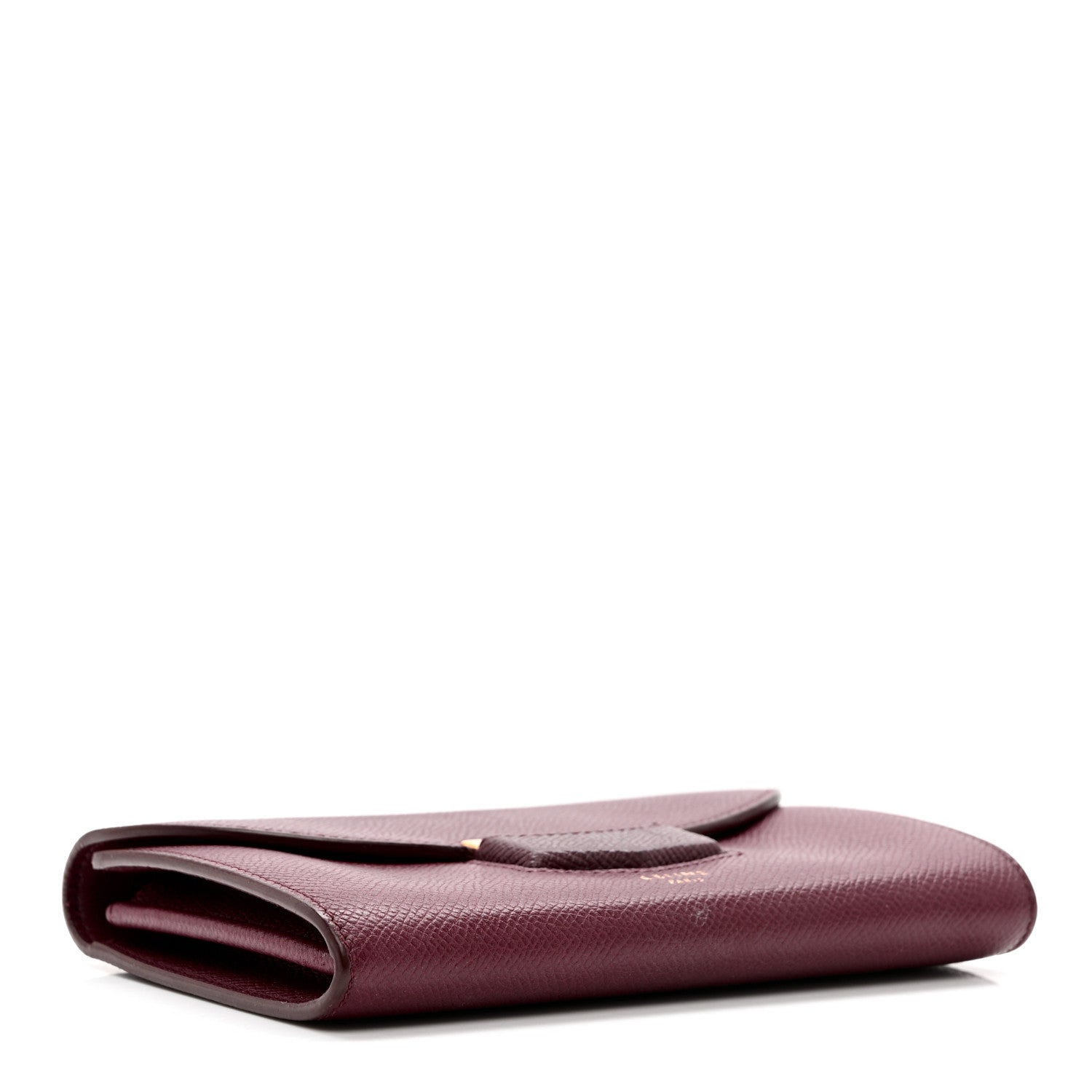 Celine Grained Calfskin Medium Trotteur Multifunction Flap Wallet Plum 4 of 7