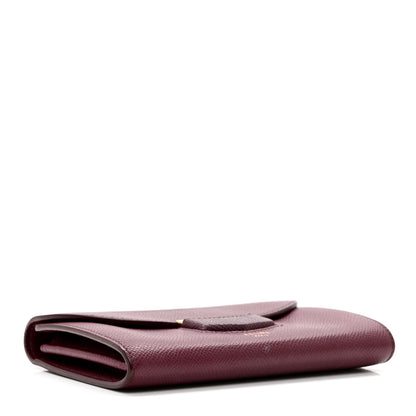 Celine Grained Calfskin Medium Trotteur Multifunction Flap Wallet Plum 4 of 7