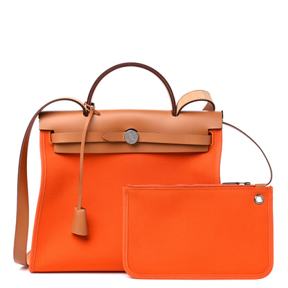 Hermes Toile Vache Hunter Herbag Zip 31 PM Orange 1 of 14