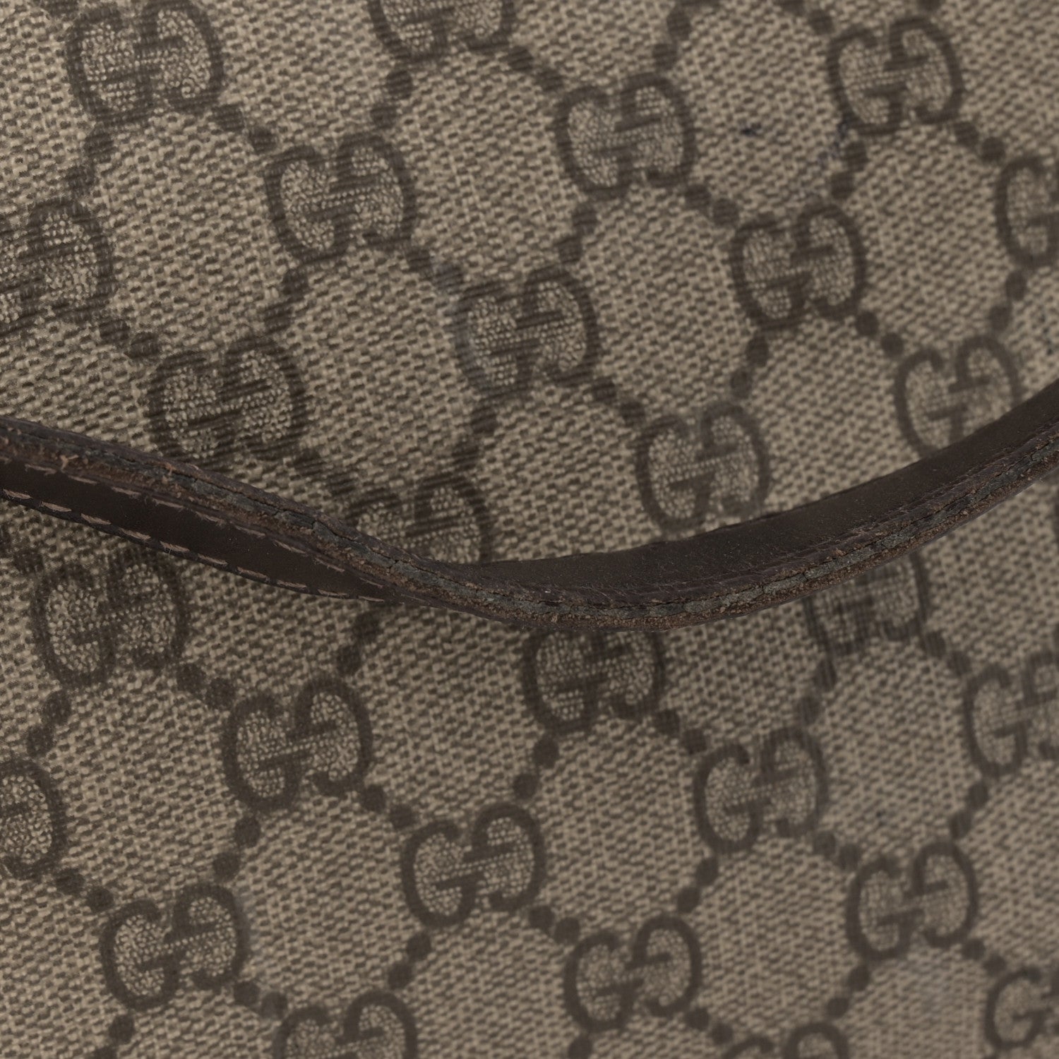 Gucci GG Supreme Monogram Medium Zippered Shopping Tote Dark Brown 16 of 18