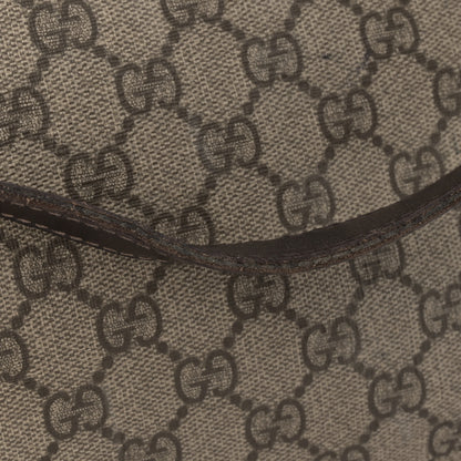 Gucci GG Supreme Monogram Medium Zippered Shopping Tote Dark Brown 16 of 18