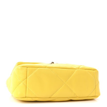 Chanel Lambskin Quilted Medium Chanel 19 Flap Yellow 4 of 10