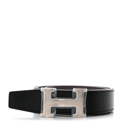 Hermes Box Togo 32mm H Belt 90 Black Chocolate 1 of 10