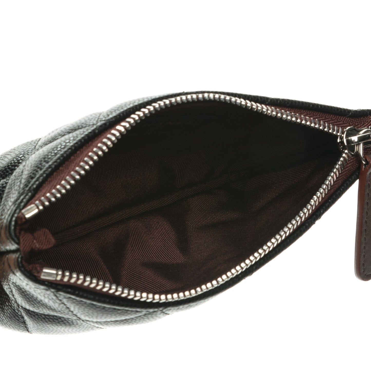 Caviar Quilted Small Cosmetic Case Black