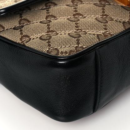 Gucci Monogram Matelasse Diagonal Mini GG Marmont Shoulder Bag Beige Black 9 of 16