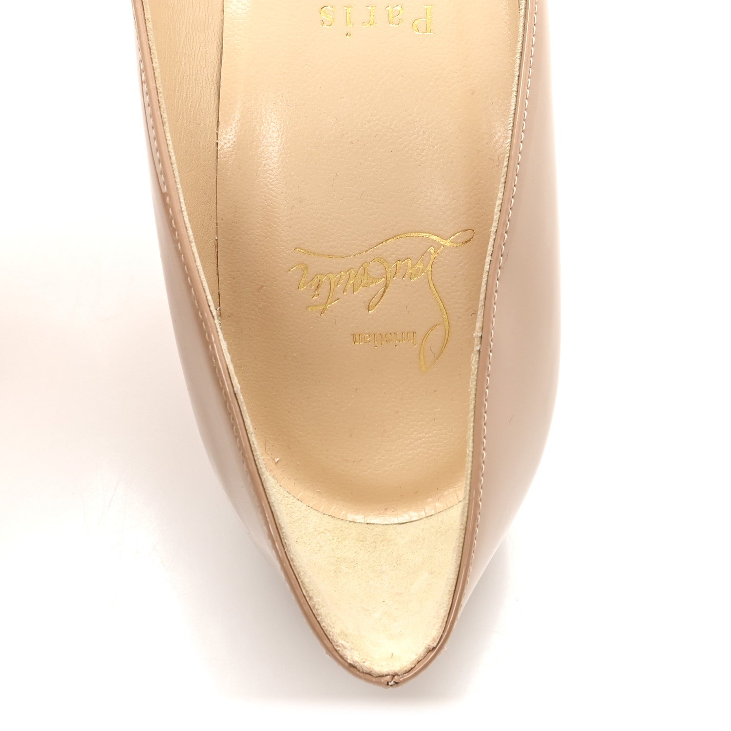 Christian Louboutin Patent Pigalle Follies 100 Pumps 40 Nude 8 of 9