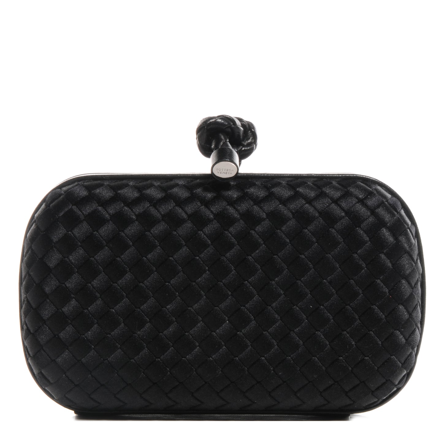 Satin Knot Clutch Nero Black