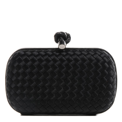 Bottega Veneta Satin Knot Clutch Nero Black 1 of 7