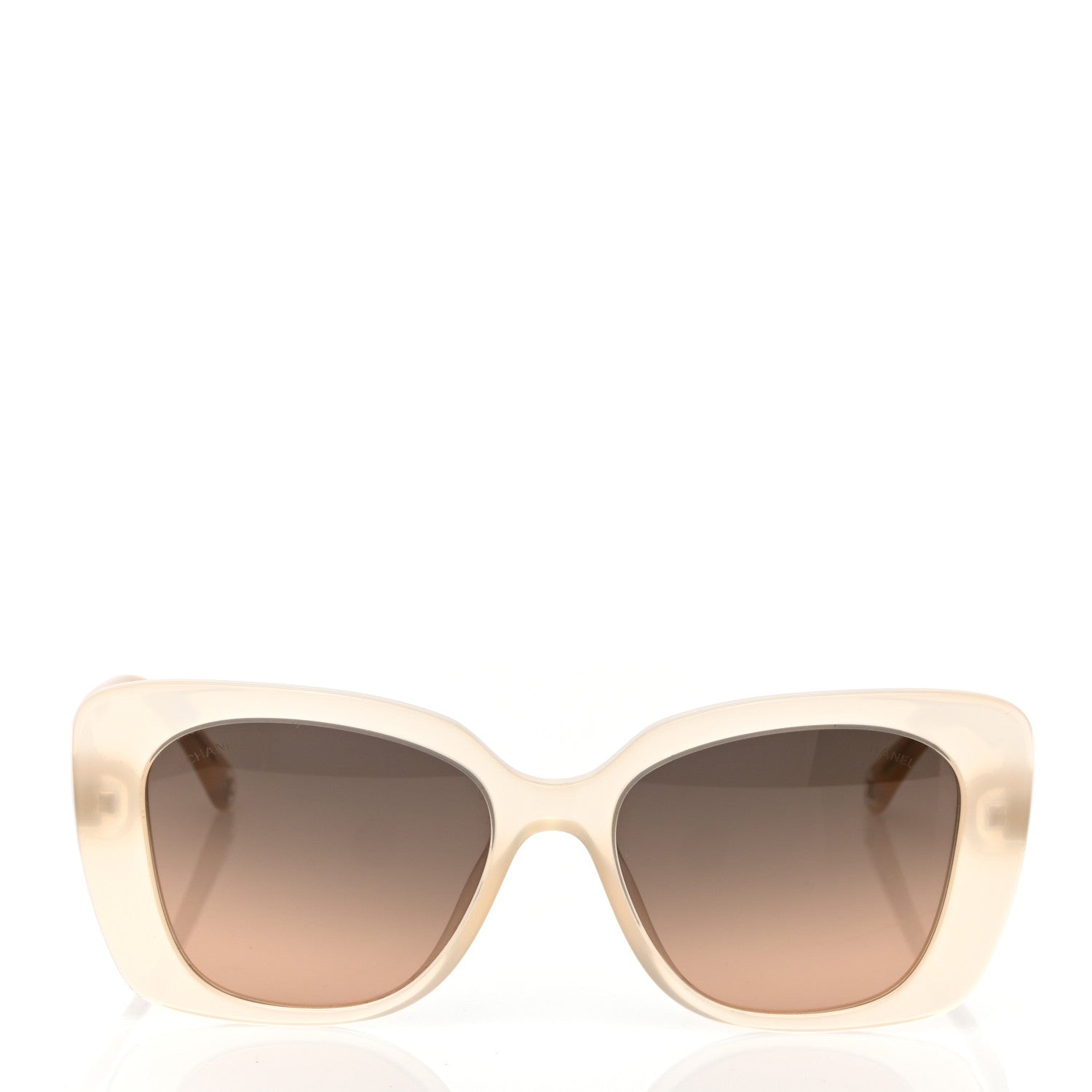 Chanel Acetate Rectangle Sunglasses 5504 Dark Beige 2 of 8