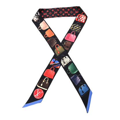 Louis Vuitton Silk Monogram Tribute To Alma BB Bandeau Black 1 of 3