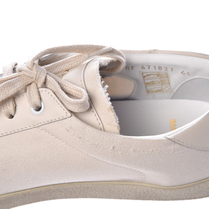 Saint Laurent Distressed Canvas Court Classic Sneakers 46 White 13 of 14