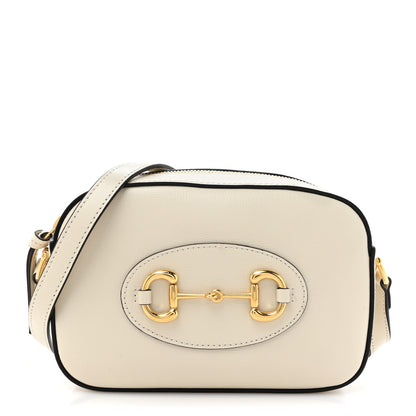 Gucci Azalea Calfskin Mini Horsebit 1955 Camera Shoulder Bag Mystic White 1 of 11
