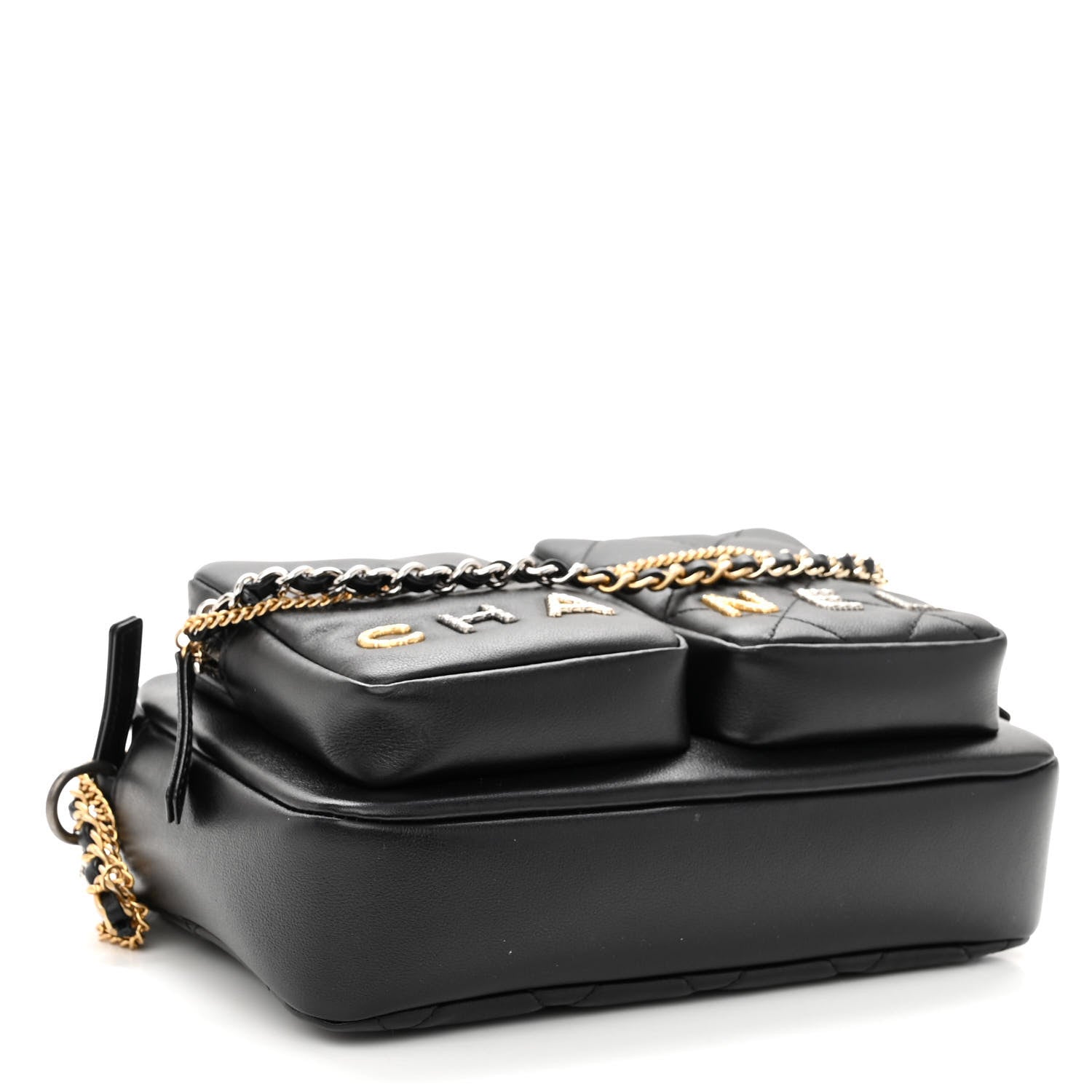 Chanel Calfskin Quilted Small Camera Case Black 4 of 10