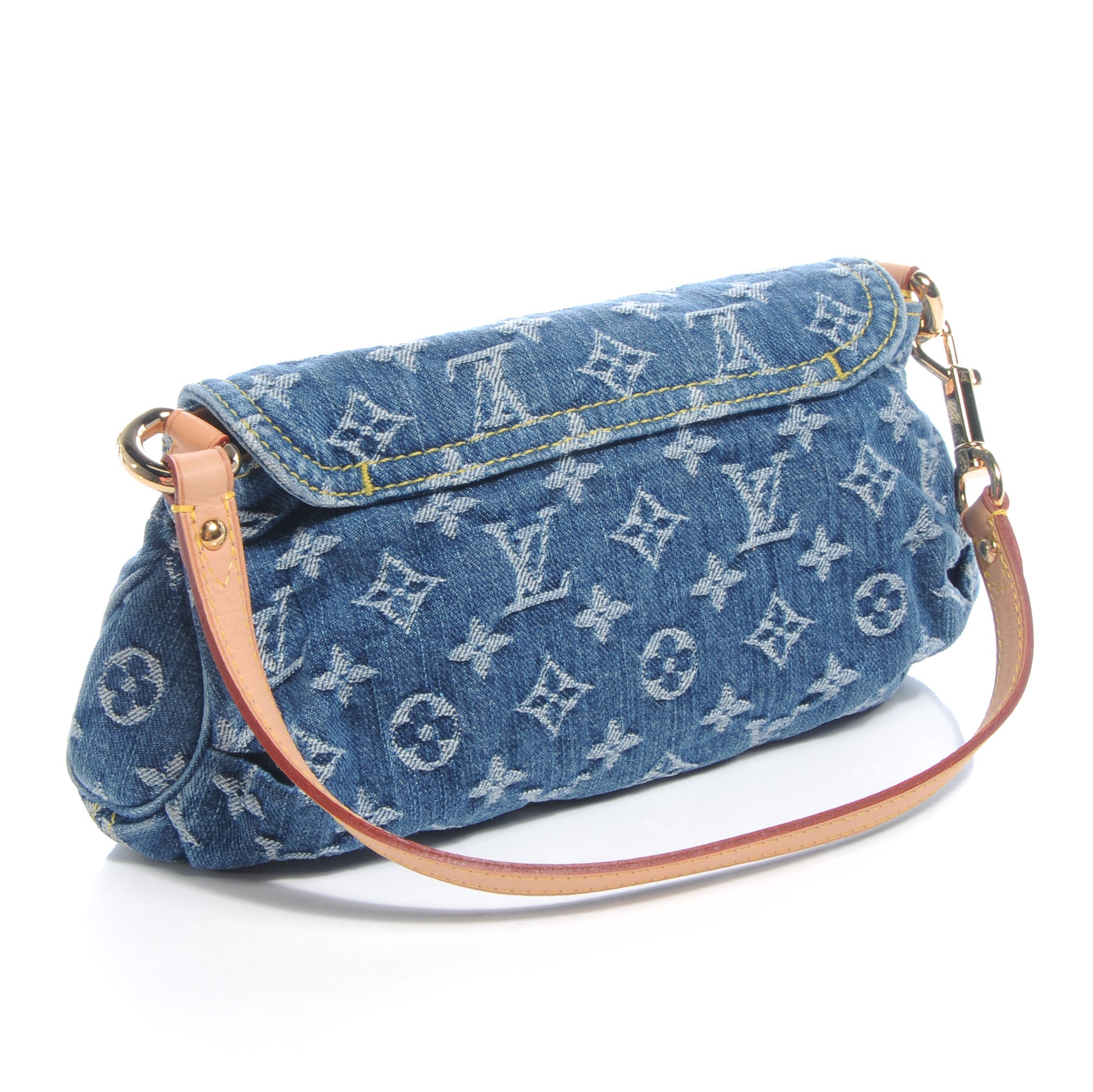 Louis Vuitton Monogram Denim Mini Pleaty Blue 3 of 7