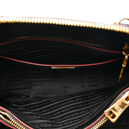 Prada Saffiano Vernice Medium Promenade Tote Black Rosso 13 of 18