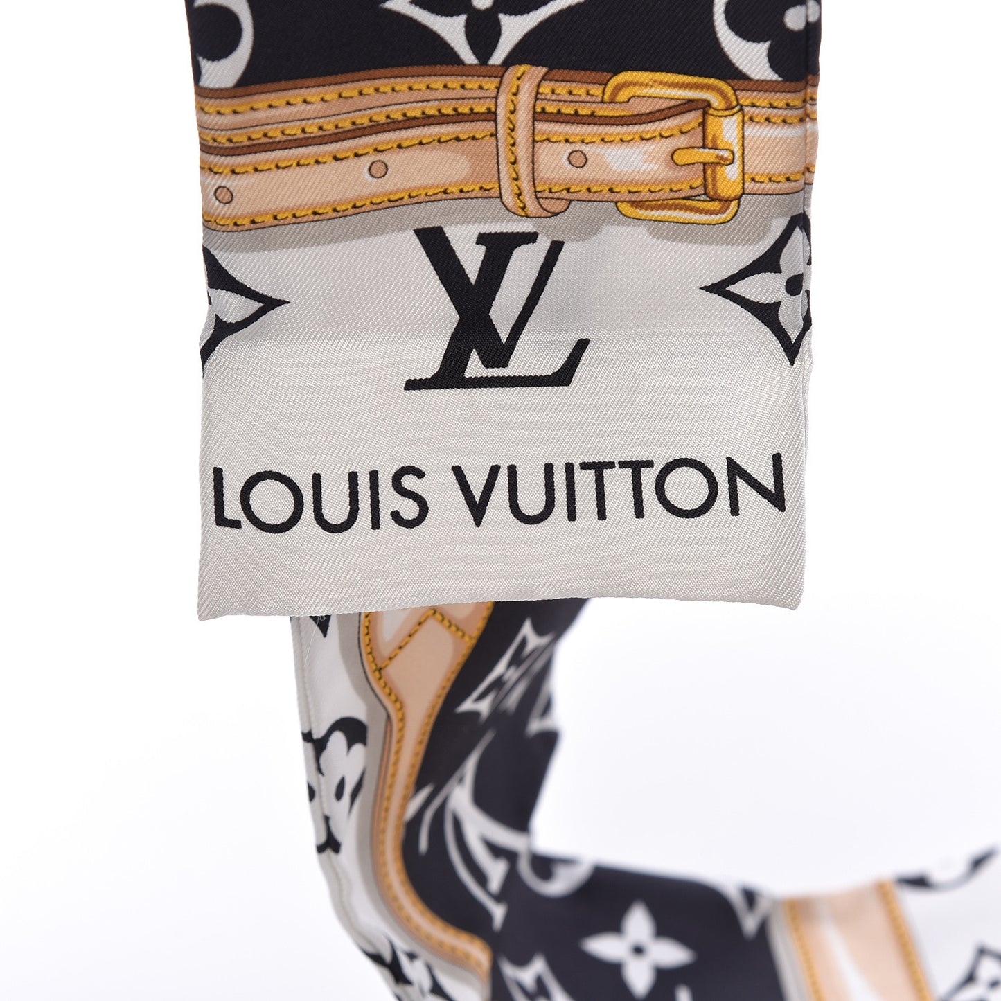 Silk Monogram Confidential Bandeau Black