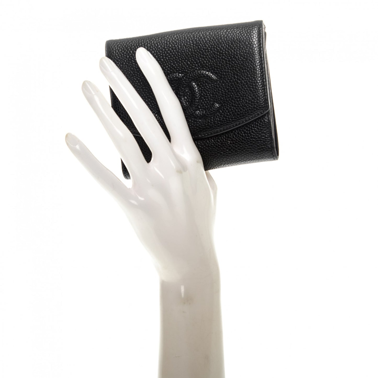 Caviar Timeless CC Compact French Wallet Black