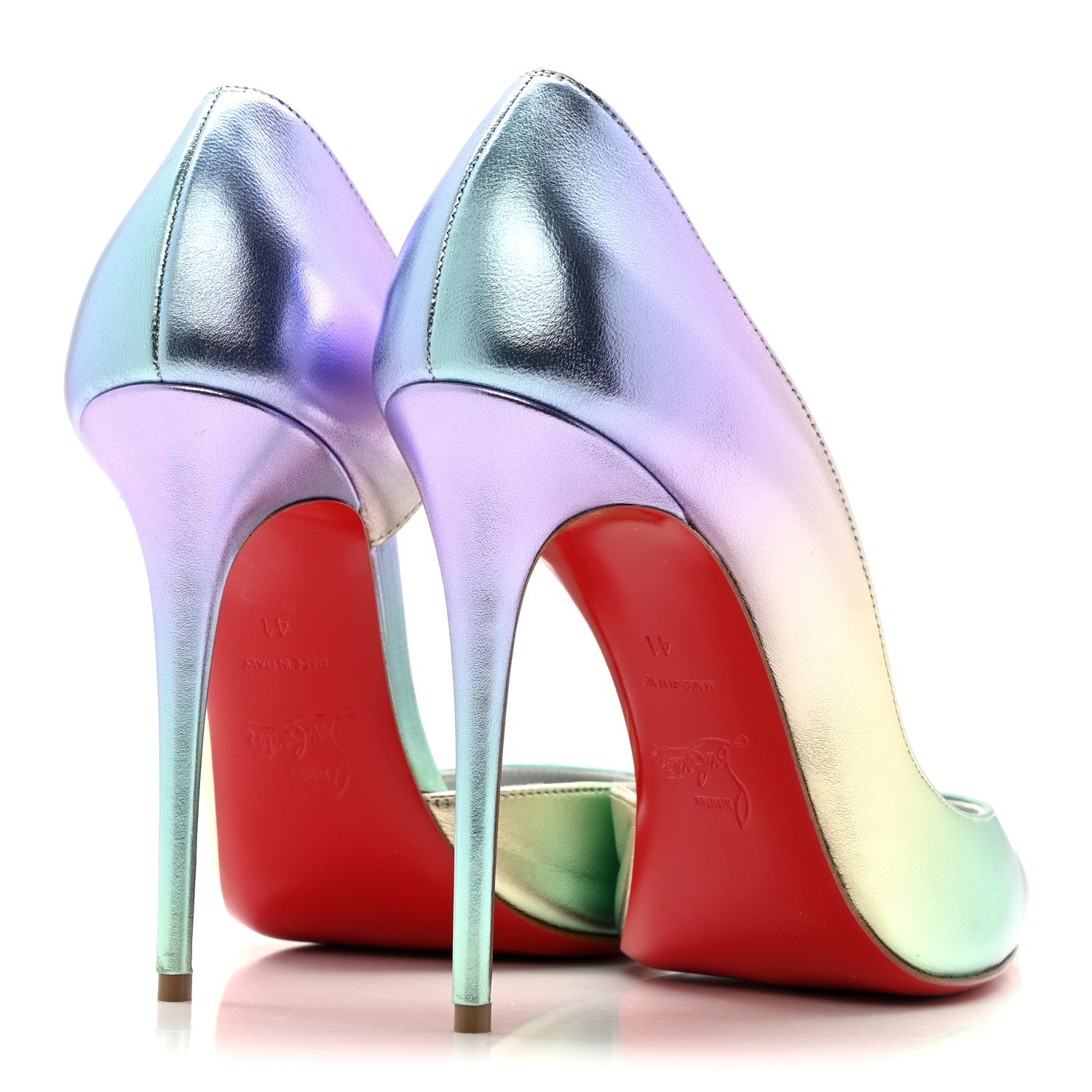 Christian Louboutin Iridescent Nappa Lam Licorne Iriza 100 Pumps 41 Multicolor 5 of 12