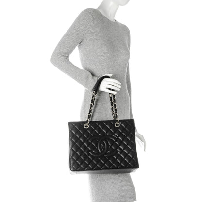 Chanel Caviar Quilted Grand Shopping Tote GST Black 2 of 7