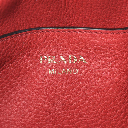 Prada Vitello Phenix Flap Crossbody Rosso 10 of 10