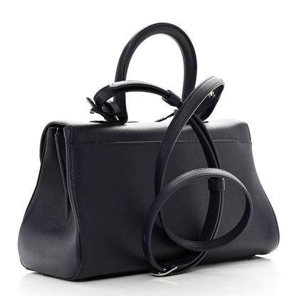 Delvaux Calfskin Mini Brillant East West Satchel Navy 3 of 11