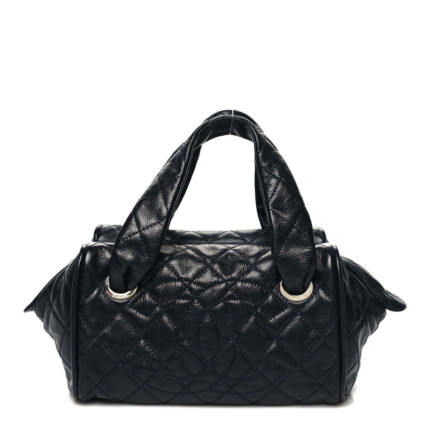 Chanel Caviar Quilted CC Timeless Bowler Navy 1 of 11