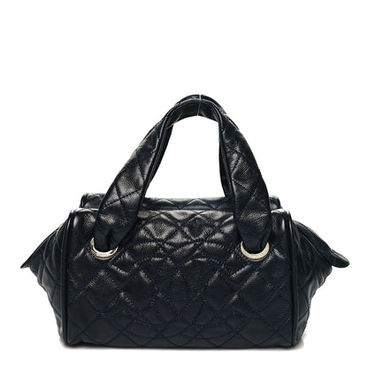 Chanel Caviar Quilted CC Timeless Bowler Navy 1 of 11