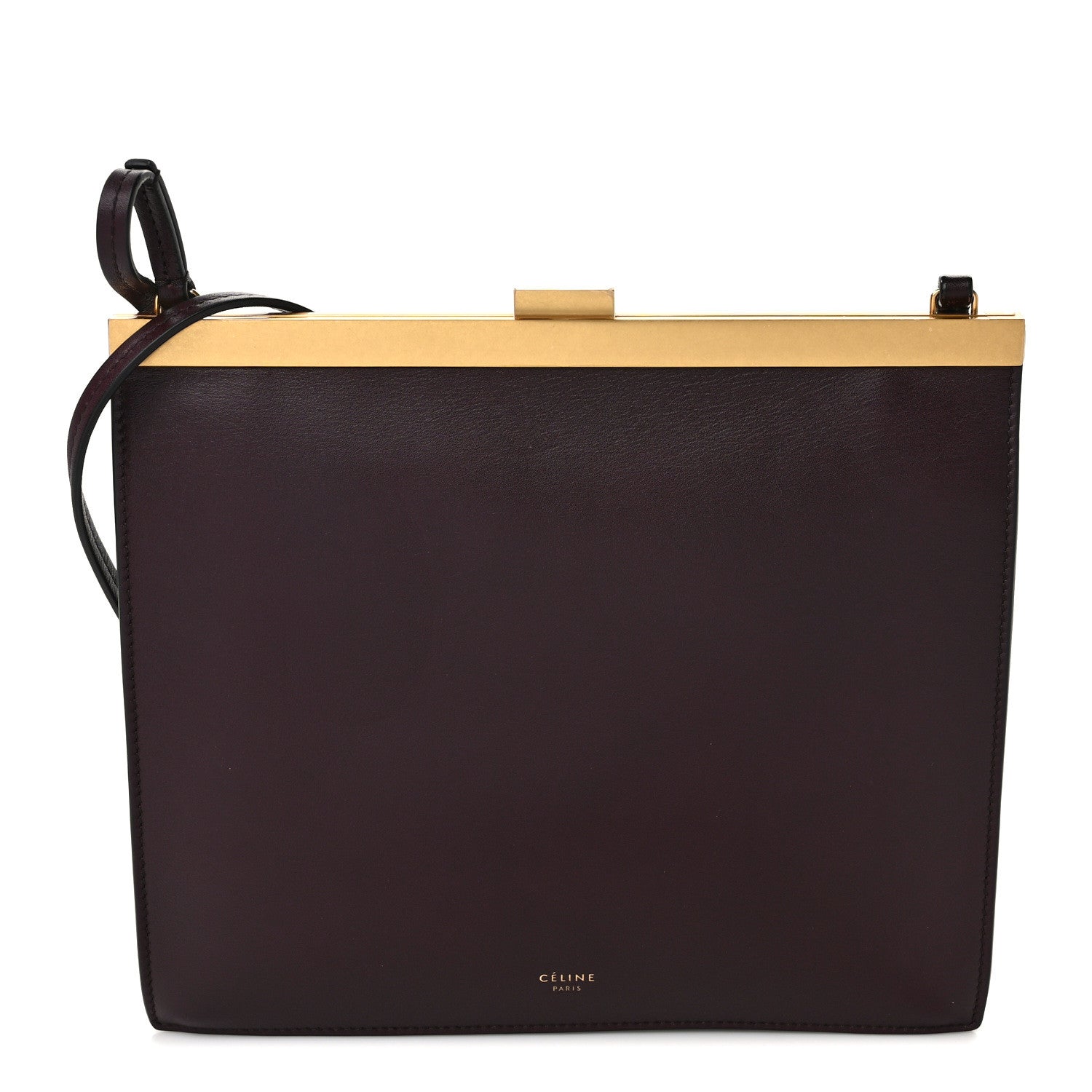 Celine Smooth Calfskin Mini Clasp Bag Bordeaux 1 of 10