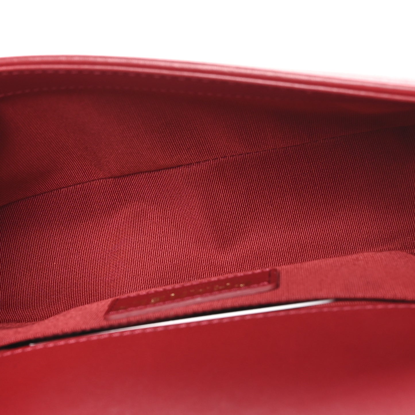 Calfskin Quilted Small Boy Logo Top Handle Flap Red