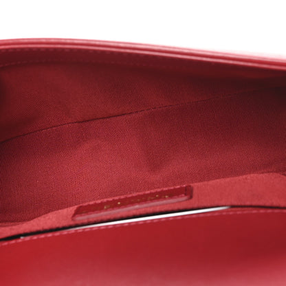 Chanel Calfskin Quilted Small Boy Logo Top Handle Flap Red 5 of 10