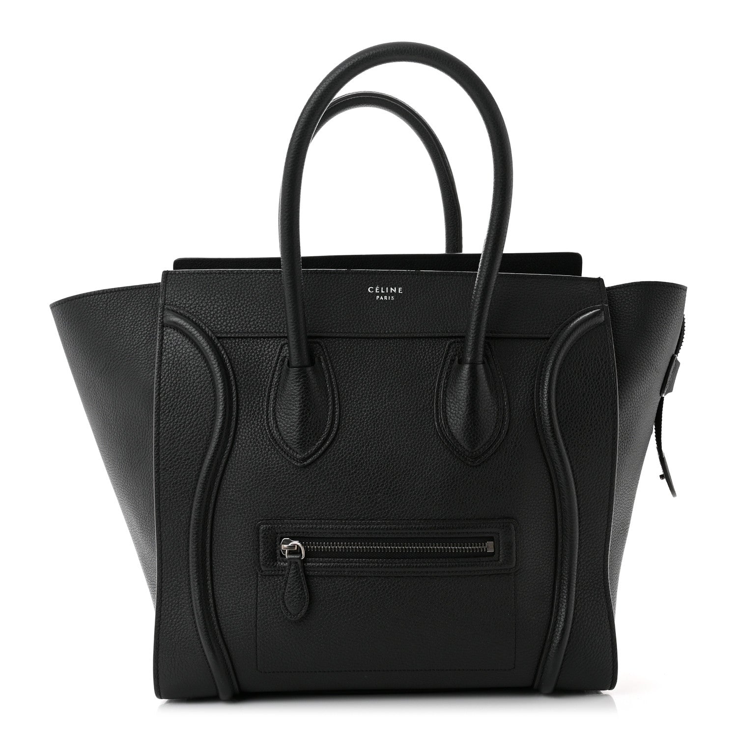 Celine Drummed Calfskin Mini Luggage Black 1 of 11