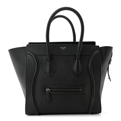 Celine Drummed Calfskin Mini Luggage Black 1 of 11
