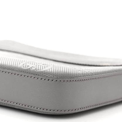 Gucci Calfskin GG Tennis Embossed Small Flat Messenger Bag Grey 9 of 9