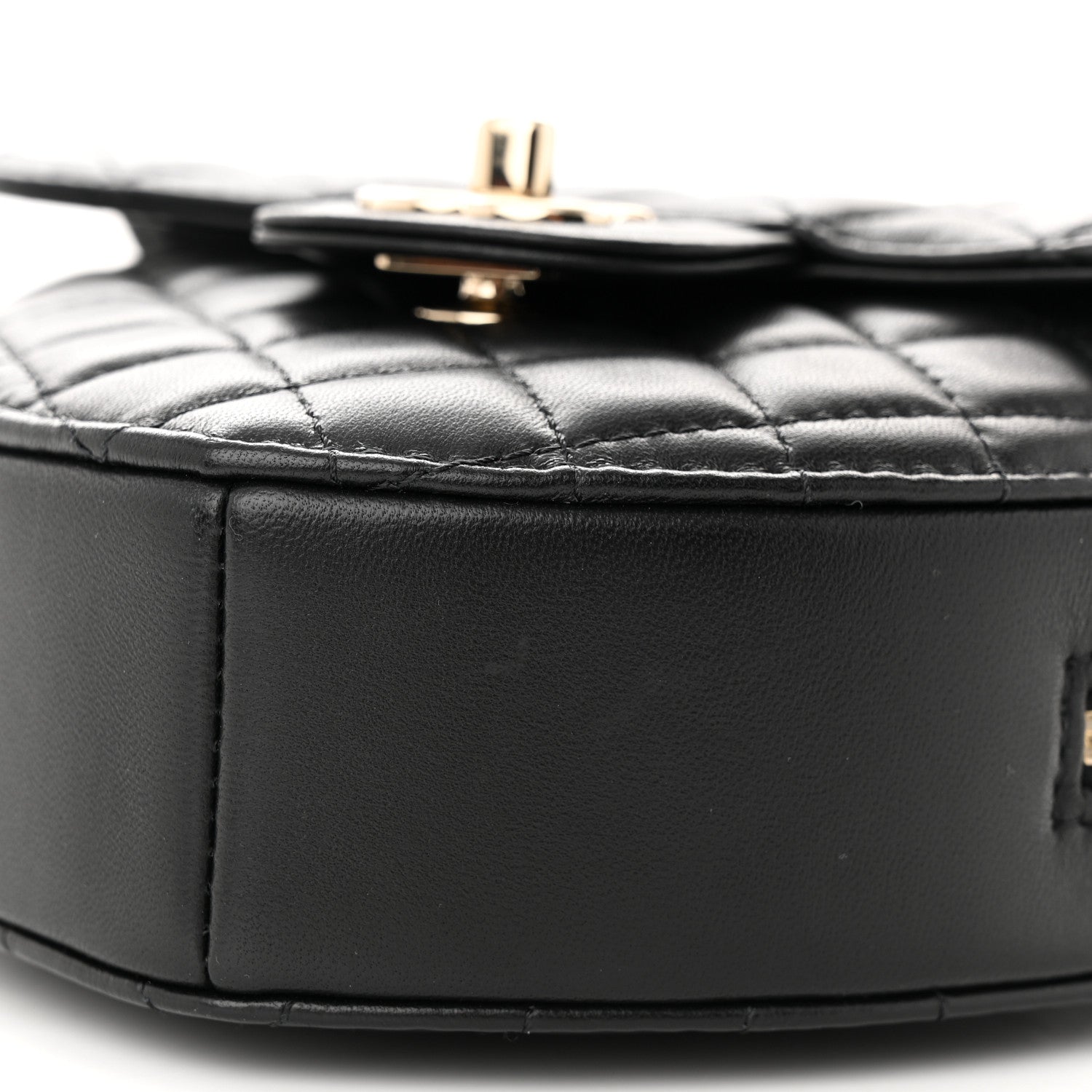 Chanel Lambskin Quilted CC In Love Heart Bag Black 9 of 10