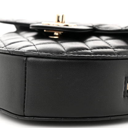 Chanel Lambskin Quilted CC In Love Heart Bag Black 9 of 10